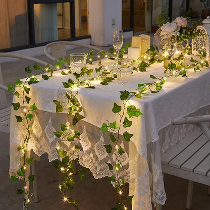 Flower Leaf String Lights Battery Powered 3V
